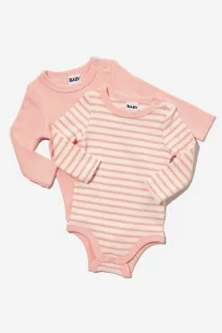 2 Pack Essentials Long Sleeve Bubbysuit