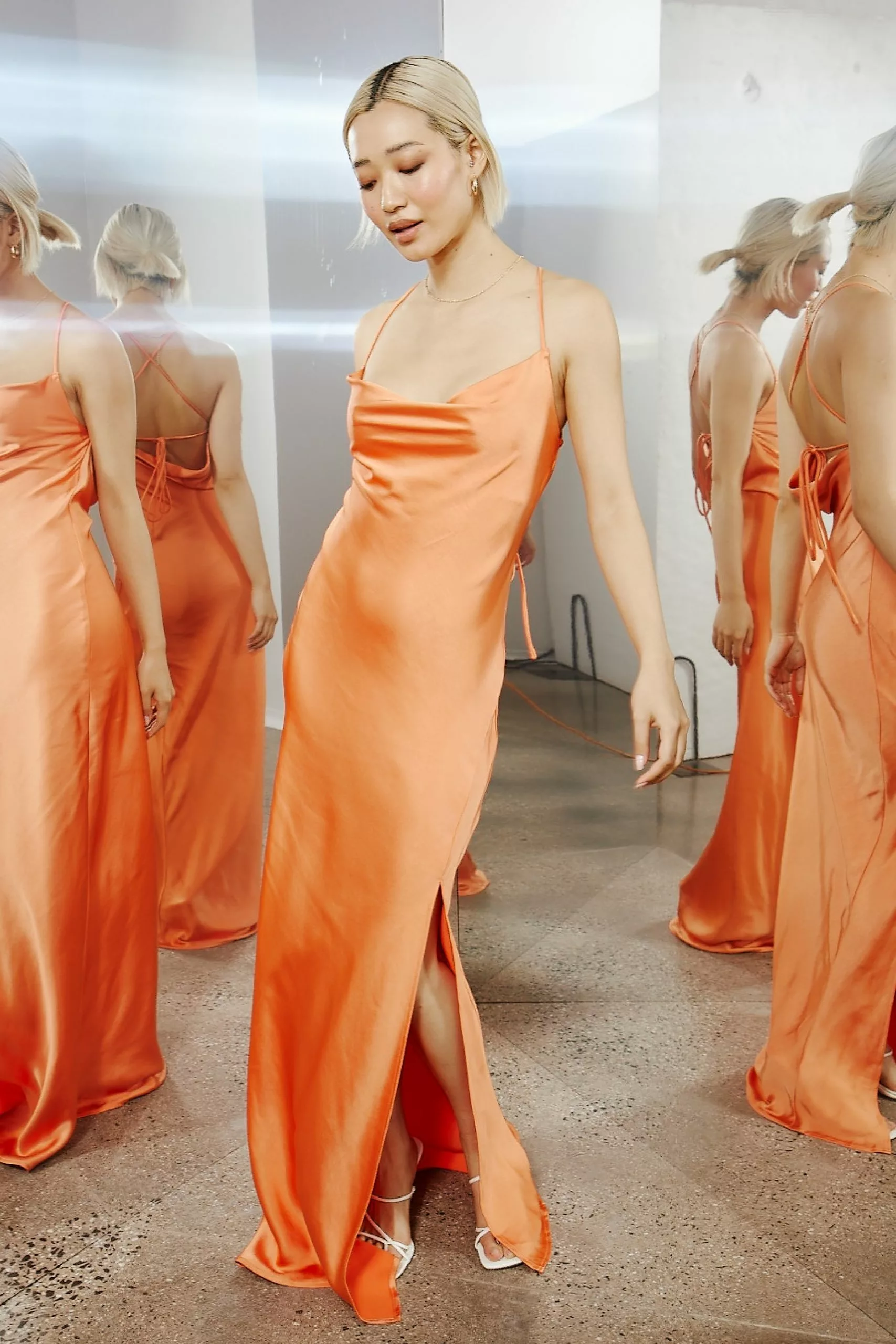 Caitlyn Cowl Neck Formal Dress