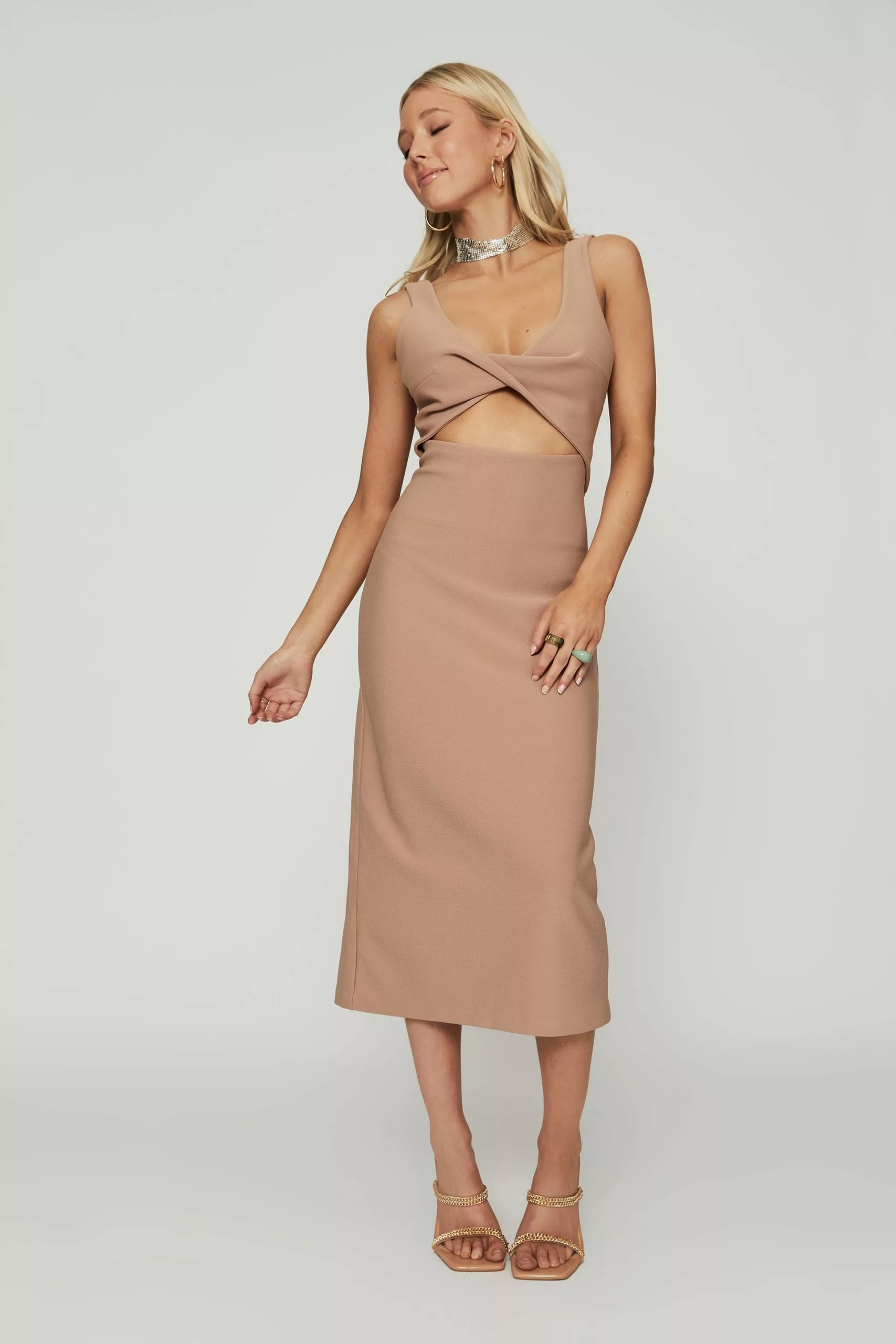 Maeve Twist Front Midi Dress - Image 2