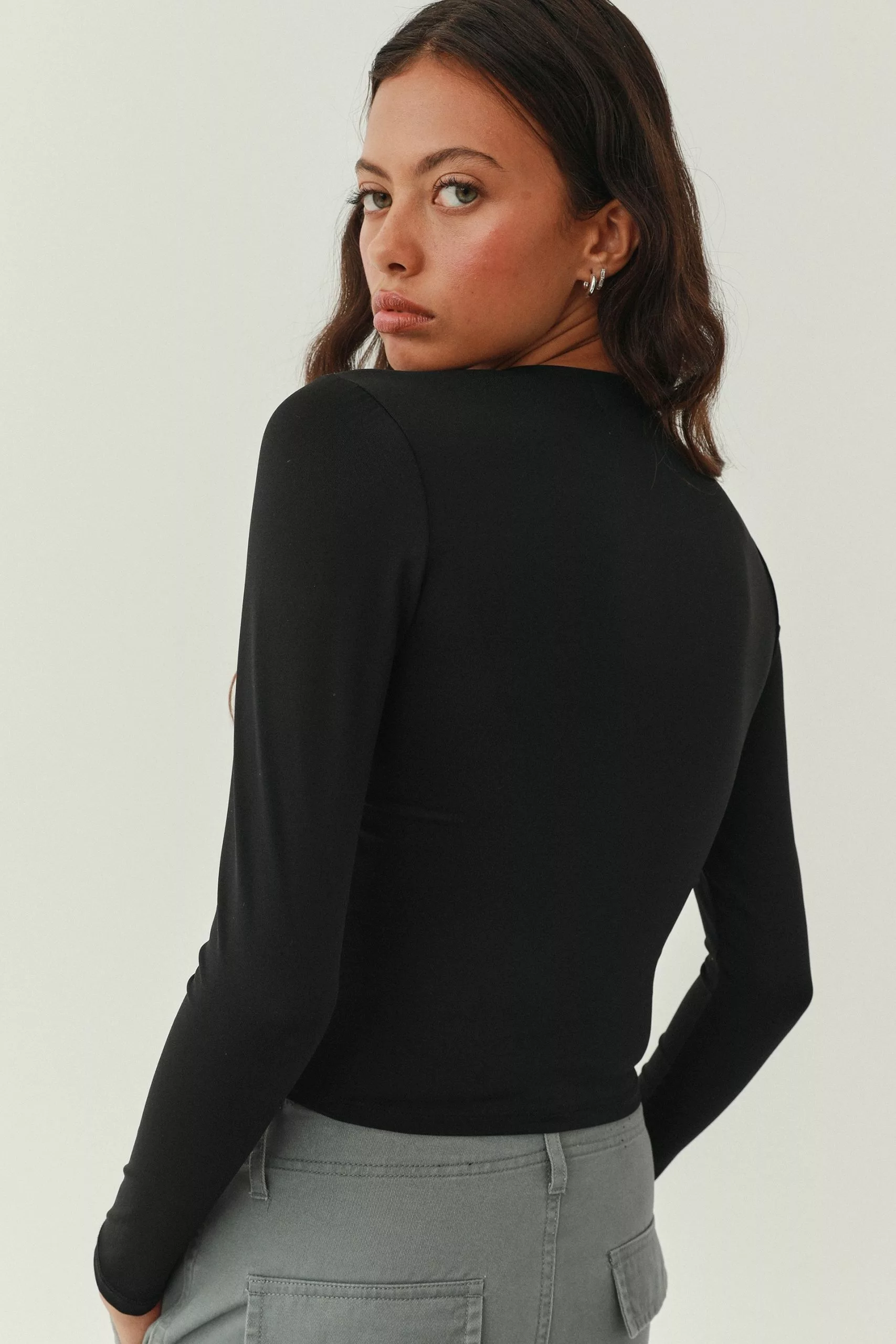Luxe Long Sleeve Longline Tee - Image 3