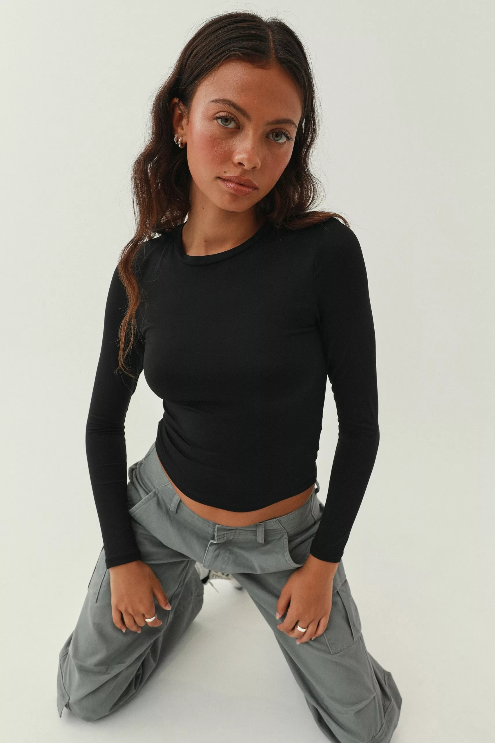 Luxe Long Sleeve Longline Tee - Image 5