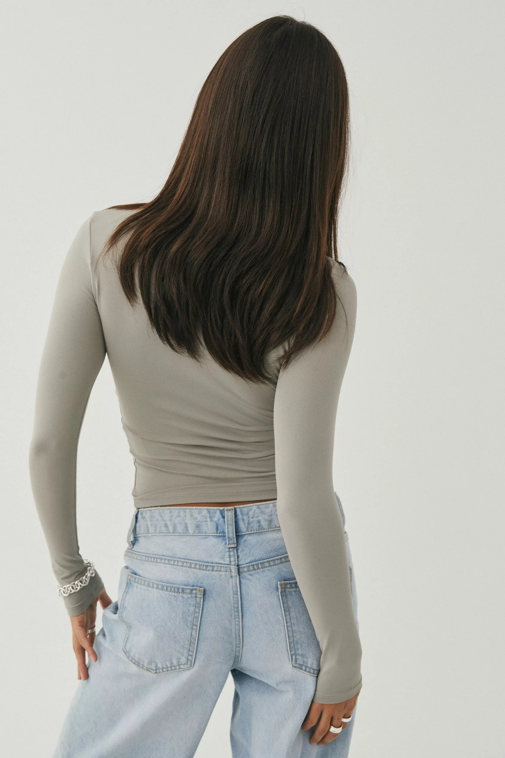 Luxe Long Sleeve Longline Tee - Image 3