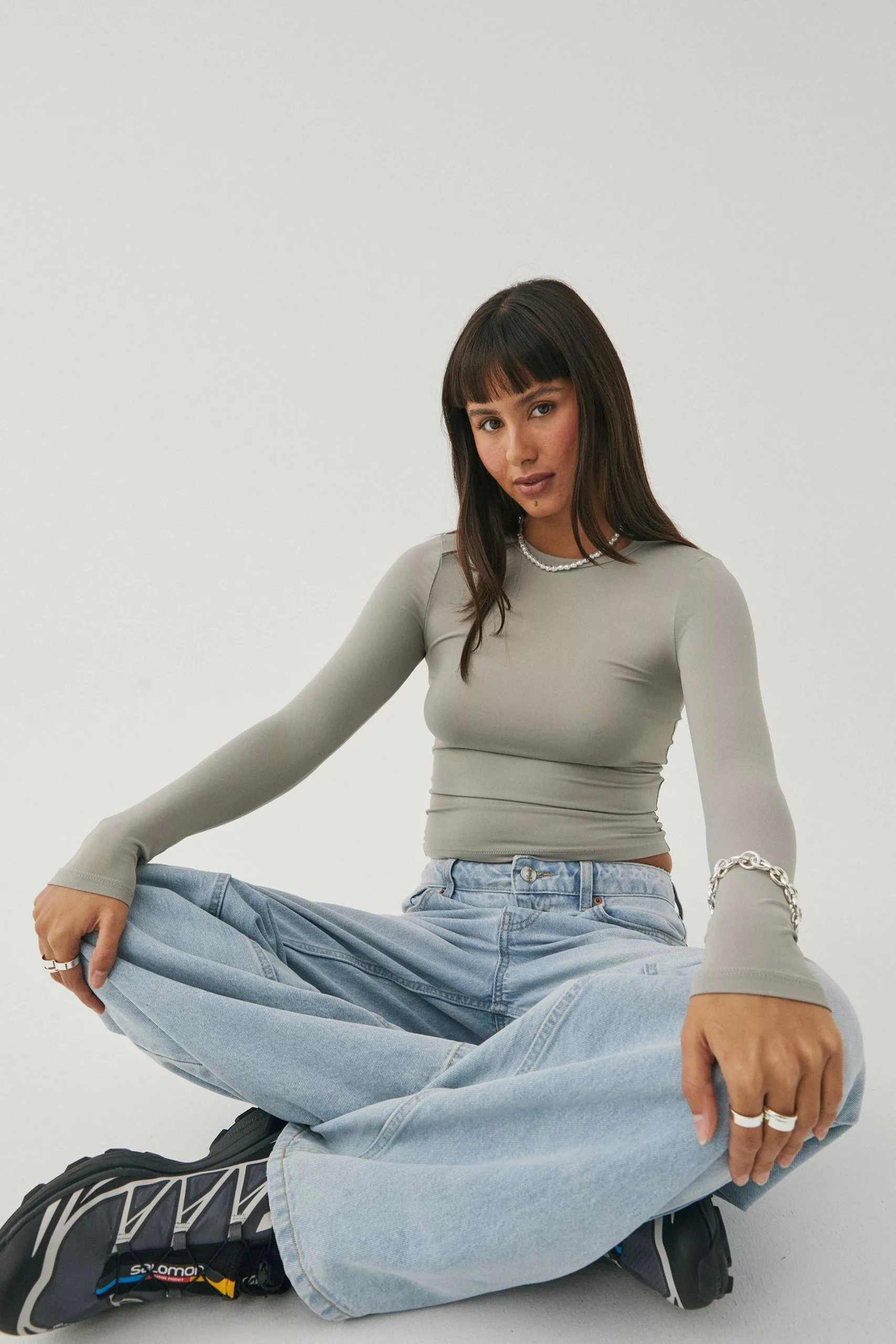 Luxe Long Sleeve Longline Tee - Image 4