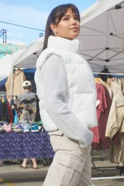 Recycled Cropped Puffer Vest